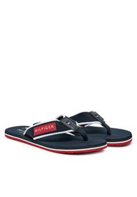 TOMMY HILFIGER - Tommy Hilfiger Japonki Patch Hilfiger Beach Sandal FM0FM05435 Granatowy. Kolor: niebieski. Materiał: materiał #5