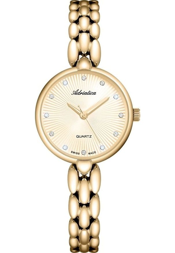 Zegarek Adriatica Zegarek damski Adriatica A3788.1141Q CYRKONIE złoty. Kolor: złoty