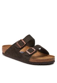 Birkenstock Klapki Arizona Bs 0951311 Brązowy. Kolor: brązowy. Materiał: zamsz, skóra