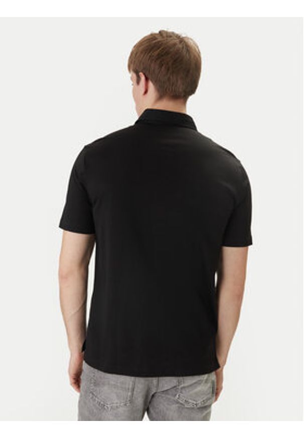 Armani Exchange Polo XM002232 AF10364 UC001 Czarny Regular Fit. Typ kołnierza: polo. Kolor: czarny. Materiał: bawełna