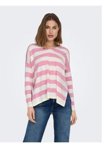only - ONLY Sweter 15219642 Różowy Regular Fit. Kolor: różowy. Materiał: syntetyk #1