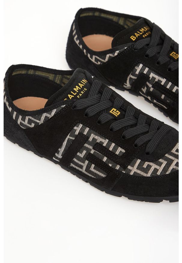 Balmain - Sneakersy męskie skórzane BALMAIN. Materiał: skóra