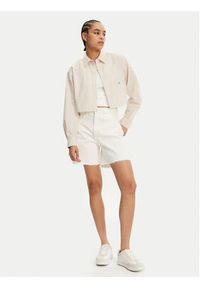 Calvin Klein Jeans Szorty jeansowe J20J225201 Biały Relaxed Fit. Kolor: biały. Materiał: bawełna #5