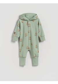 Reserved - Bawełniany pajacyk - jasnozielony. Kolor: zielony. Materiał: bawełna #1