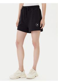Adidas by Stella McCartney - adidas by Stella McCartney Szorty sportowe True Casuals IK9093 Czarny Loose Fit. Kolor: czarny. Materiał: bawełna