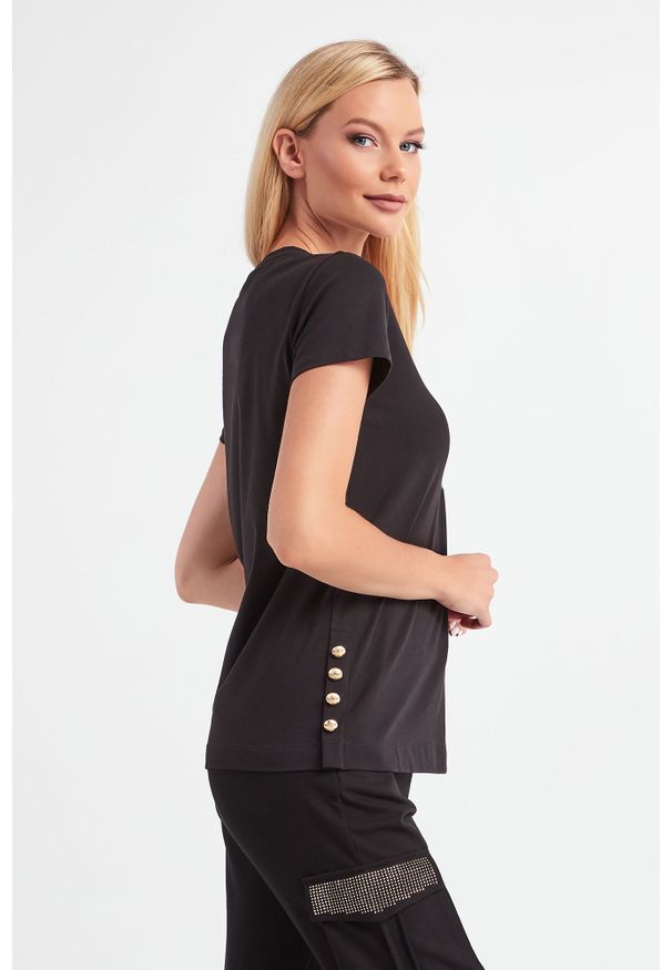 Liu Jo Sport - T-SHIRT LIU JO SPORT. Okazja: na co dzień. Długość rękawa: krótki rękaw. Długość: krótkie. Wzór: nadruk. Styl: sportowy