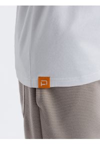 Ombre Clothing - T-shirt męski bawełniany z reglanem - szaro-biały V2 S1623 - XXL. Kolor: szary. Materiał: bawełna. Długość rękawa: raglanowy rękaw. Wzór: kolorowy, aplikacja. Styl: klasyczny #4