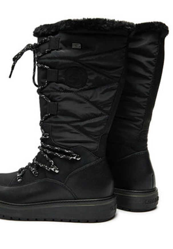Remonte Śniegowce D0U77-00 Czarny. Kolor: czarny. Materiał: materiał