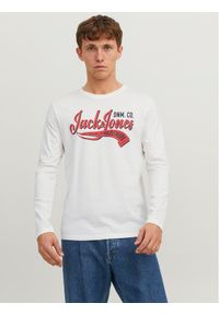 Jack & Jones - Jack&Jones Longsleeve 12236061 Biały Standard Fit. Kolor: biały. Materiał: bawełna. Długość rękawa: długi rękaw #1