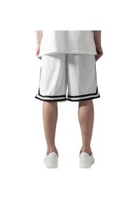 Urban Classics - Shorty Męskie Siatka Paski. Kolor: czarny, brązowy, biały, wielokolorowy. Wzór: paski. Sport: turystyka piesza