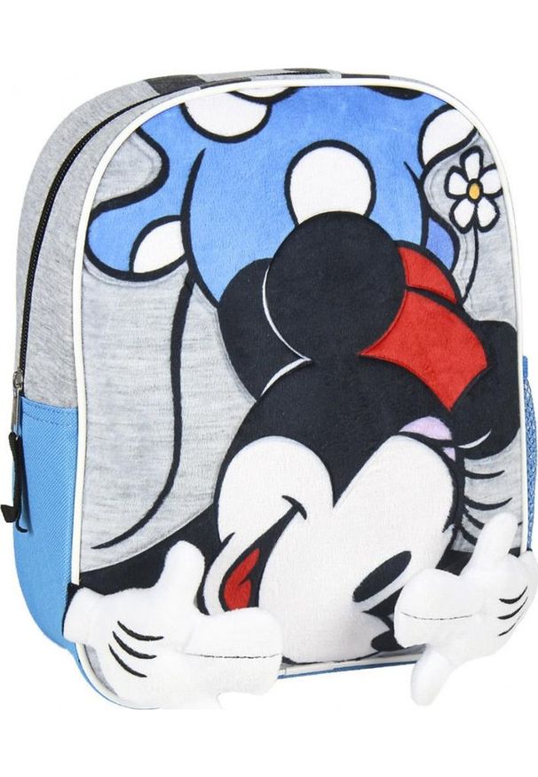 NoName - Plecak dziecięcy 3D Minnie Mouse Niebieski Szary. Kolor: niebieski, szary, wielokolorowy. Wzór: motyw z bajki