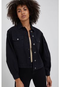 Sisley kurtka jeansowa damska kolor czarny przejściowa. Okazja: na co dzień. Kolor: czarny. Materiał: jeans. Wzór: gładki. Styl: casual #6