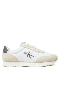 Calvin Klein Jeans Sneakersy Retro Runner Su-Ny Mono YM0YM00804 Biały. Kolor: biały