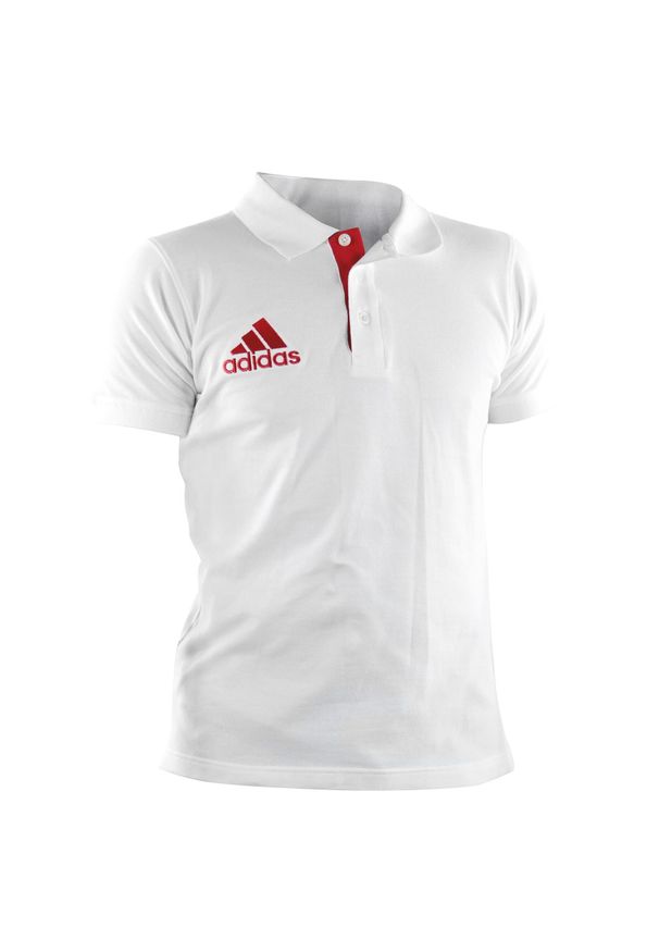 Adidas - Polo adidas Pique. Typ kołnierza: polo. Kolor: wielokolorowy, biały, czerwony