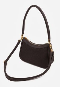 Born2be - Brązowa Elegancka Torebka Bagietka na Ramię z Dodatkowym Paskiem Phalese. Kolor: brązowy. Wzór: gładki. Styl: elegancki. Rodzaj torebki: na ramię #4