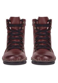 Rieker Trzewiki 73356-35 Bordowy. Kolor: czerwony. Materiał: materiał #3