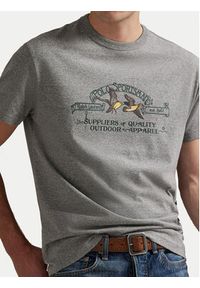 Polo Ralph Lauren T-Shirt 710981142002 Szary Classic Fit. Typ kołnierza: polo. Kolor: szary. Materiał: bawełna #6