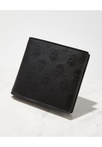 Alexander McQueen - ALEXANDER MCQUEEN - Czarny portfel z nadrukiem w czaszki. Kolor: czarny. Wzór: nadruk #1