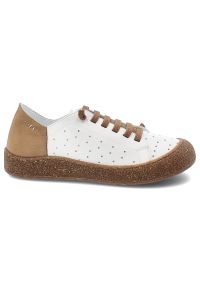 Półbuty damskie Ravini, ze skóry naturalnej licowej ażurowa cholewka sznurowanie wygodna podeszwa casual, białe, 1301-1. Okazja: na co dzień. Zapięcie: sznurówki. Kolor: biały. Materiał: skóra. Szerokość cholewki: normalna. Wzór: ażurowy. Styl: casual #3