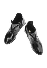 Czarne Botki Armodo Stylowe Obuwie Damskie. Kolor: czarny. Materiał: materiał. Styl: elegancki #4