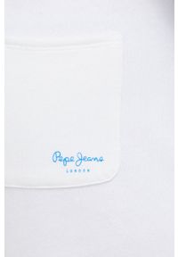 Pepe Jeans Spodnie bawełniane Audrey damskie kolor biały gładkie. Kolor: biały. Materiał: bawełna. Wzór: gładki #3