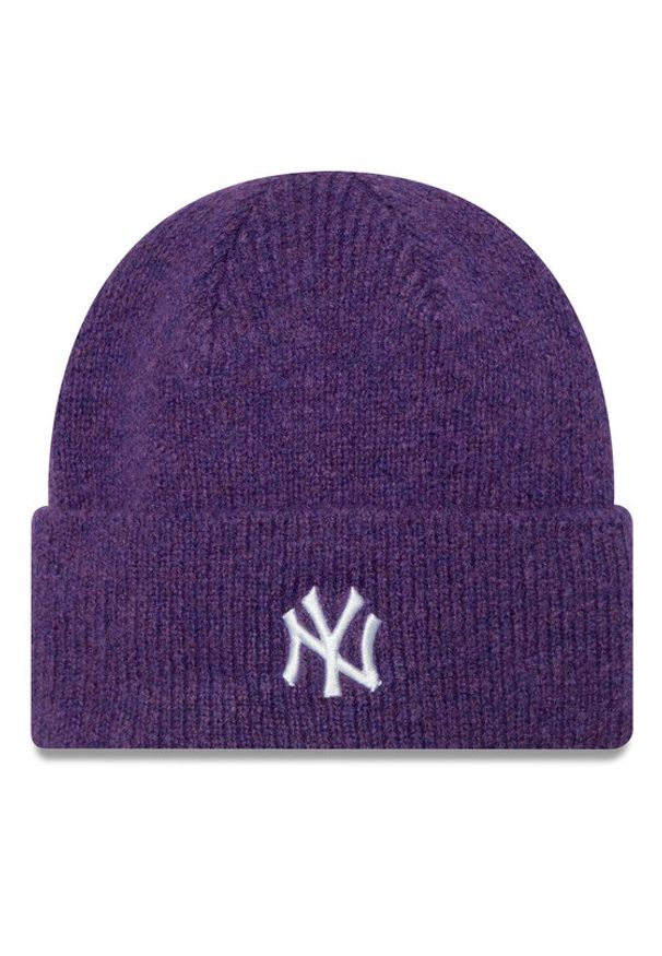 New Era Czapka New York Yankees Wide Cuff Knit Beanie 60580752 Fioletowy. Kolor: fioletowy. Materiał: poliester, materiał