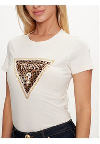 Guess T-Shirt Triangle Leo W4YI40 J1314 Écru Slim Fit. Materiał: bawełna #5