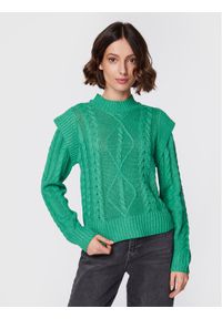 Brave Soul Sweter LK-248MAGGIE Zielony Regular Fit. Kolor: zielony. Materiał: syntetyk #1
