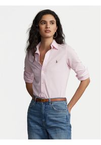 Polo Ralph Lauren Koszula Heidi 211664427002 Różowy Slim Fit. Typ kołnierza: polo. Kolor: różowy. Materiał: bawełna