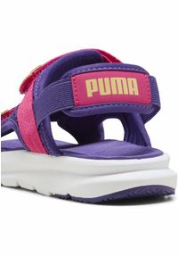 Puma - Dziecięce sandały PUMA Evolve PUMA Team Violet Pink Almost Apricot Purple Orange. Kolor: wielokolorowy, różowy, pomarańczowy, fioletowy. Materiał: tkanina