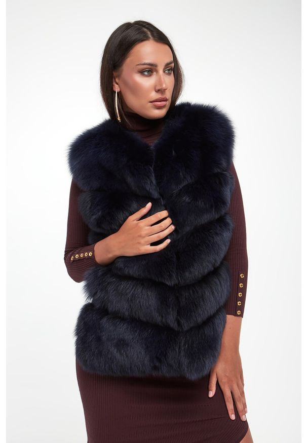 Suprema - Kamizelka damska futrzana z lisa SUPREMA. Materiał: futro