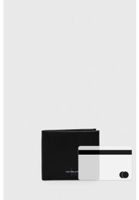 Calvin Klein Jeans portfel skórzany męski kolor czarny. Kolor: czarny. Materiał: skóra #4