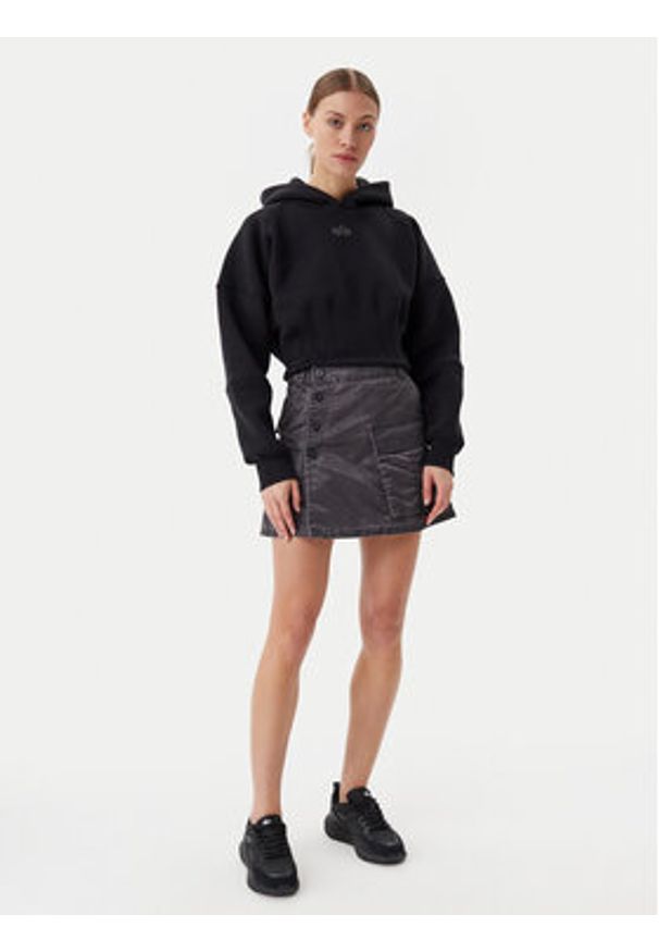 Alpha Industries Bluza 148041 Czarny Regular Fit. Kolor: czarny. Materiał: syntetyk