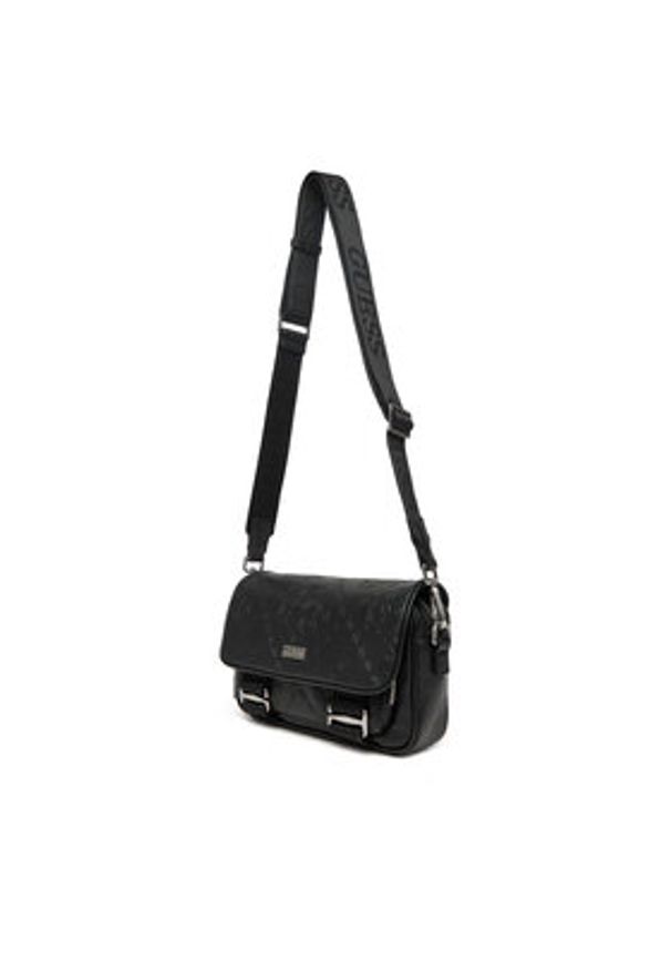 Guess Saszetka HMBOMG P5464 Czarny. Kolor: czarny. Materiał: skóra