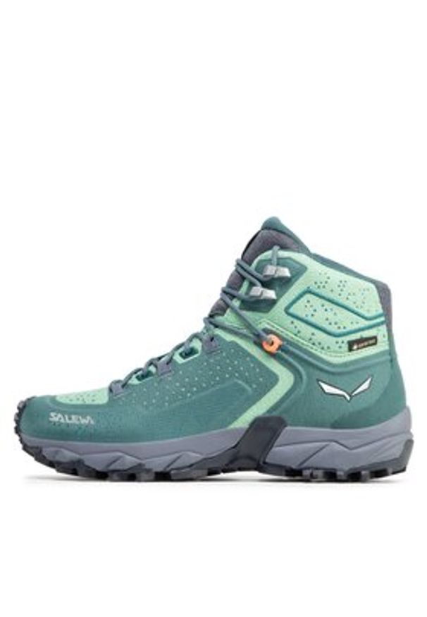 Salewa Trekkingi Ws Alpenrose 2 Mid Gtx 8540 Zielony. Kolor: zielony. Materiał: materiał