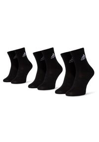 Adidas - Zestaw 3 par wysokich skarpet unisex adidas - Light Crew 3pp DZ9394 Black/Black/Black. Kolor: czarny. Materiał: materiał, bawełna, poliester, elastan #1