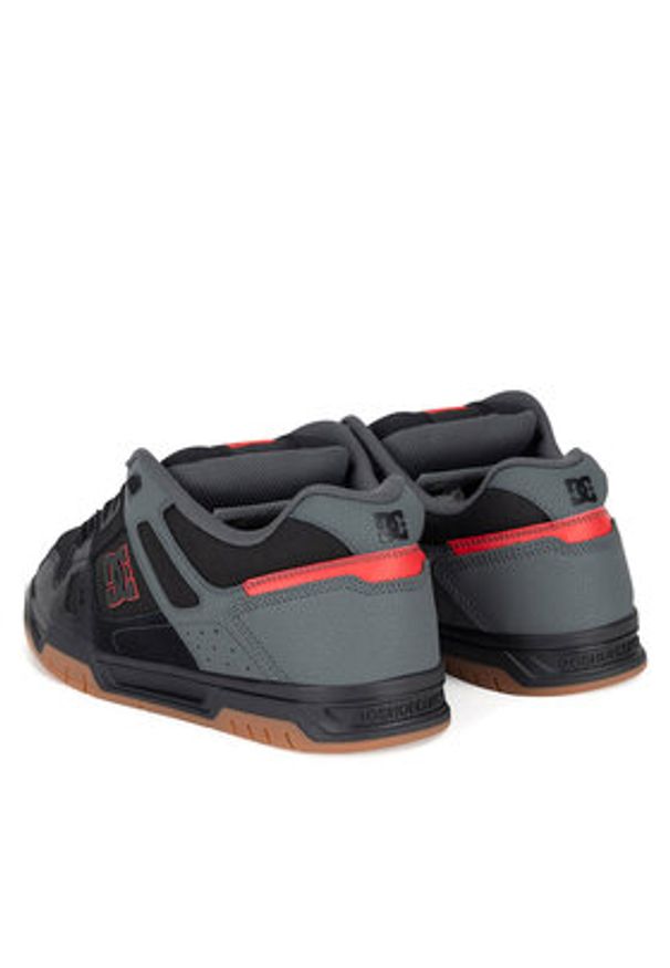 DC Sneakersy STAG DC01813061 Czarny. Kolor: czarny. Materiał: skóra, nubuk