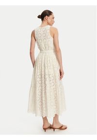 TwinSet - TWINSET Sukienka letnia 251TT2360 Écru Regular Fit. Materiał: bawełna. Sezon: lato