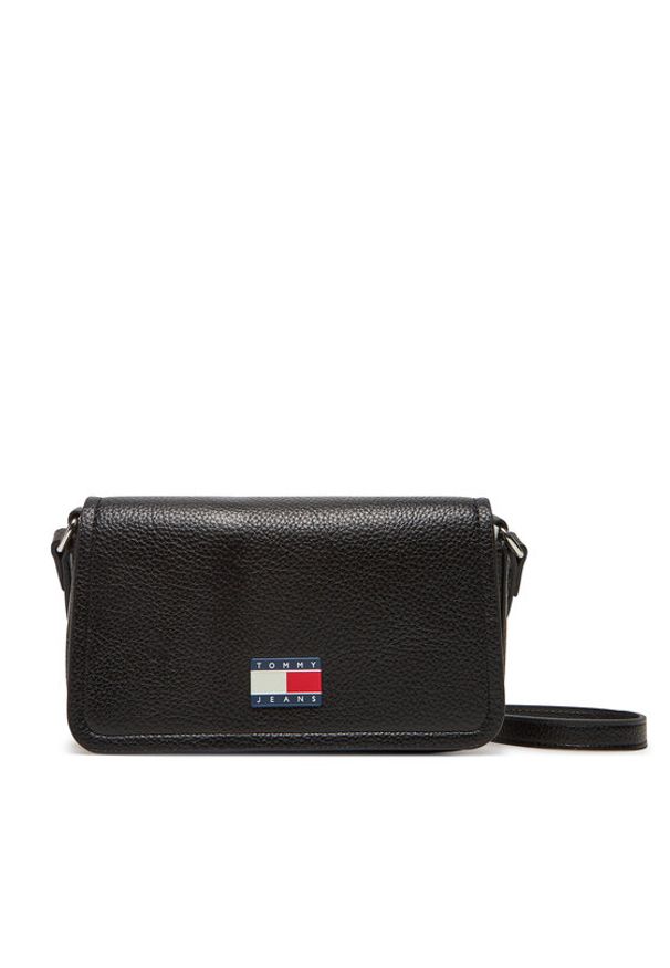 Tommy Jeans Torebka Tjw Must Flap Crossover AW0AW17553 Czarny. Kolor: czarny. Materiał: skórzane