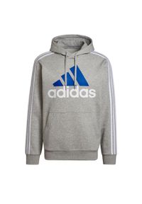 Adidas - Bluza męska adidas Mens Essentials Hoodie. Kolor: biały, wielokolorowy, szary