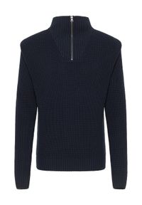 Lee - LEE HALF ZIP KNIT SKY MĘSKI SWETER ELEGANCKI CIEPŁY SKY BLUE 112341694. Styl: elegancki