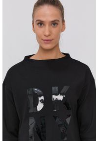 DKNY - Dkny Bluza DP9T7103 damska kolor czarny z nadrukiem. Kolor: czarny. Wzór: nadruk #3