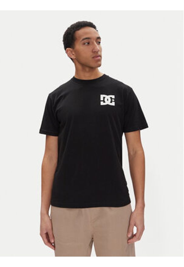 DC Shoes T-Shirt ADYZT05455 Czarny Heritage Fit. Kolor: czarny. Materiał: bawełna