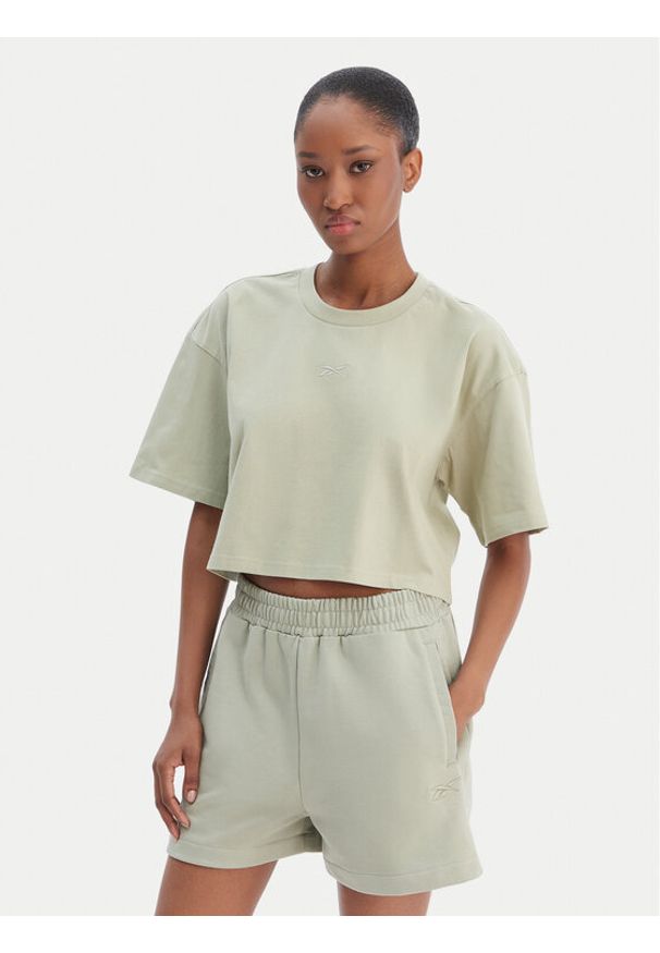 Reebok T-Shirt Reebok x Ewa Chodakowska Olka RK25612CCW Zielony jasny Relaxed Fit. Kolor: zielony. Materiał: bawełna