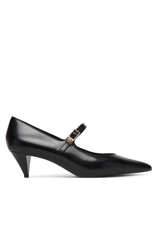 TOMMY HILFIGER - Tommy Hilfiger Szpilki Low Pump Abrasivato FW0FW09321 Czarny. Kolor: czarny. Materiał: skóra. Obcas: na szpilce