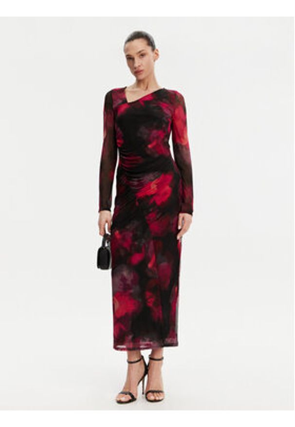 DKNY Sukienka koktajlowa DD4KU42A Czarny Slim Fit. Kolor: czarny. Materiał: syntetyk. Styl: wizytowy