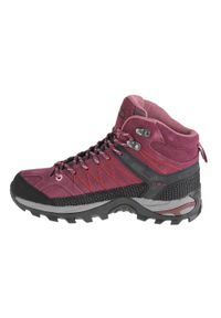 Buty trekkingowe damskie CMP Rigel Mid. Kolor: wielokolorowy, czarny, fioletowy. Materiał: guma, skóra, tkanina