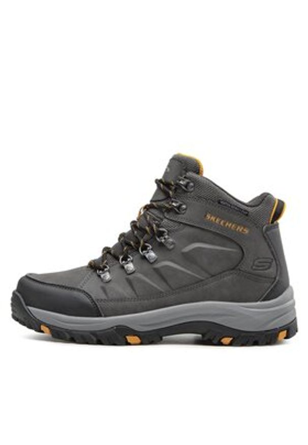 skechers - Skechers Trapery Daggett 204642CHAR Szary. Kolor: szary. Materiał: skóra