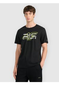4f - 4F T-shirt regular z nadrukiem męski 4F x Robert Lewandowski - czarny XXL. Okazja: na co dzień. Kolor: czarny. Materiał: materiał, bawełna. Wzór: nadruk. Styl: sportowy, casual