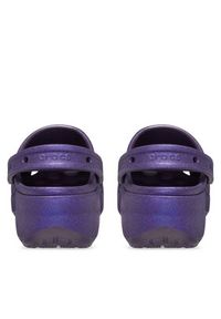 Crocs Klapki Classic Platform Glitter Clog W 207242 Fioletowy. Kolor: fioletowy. Obcas: na platformie #6